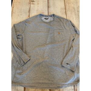 Carhartt Force Relaxed Fit Long Sleeve Pocket T-Shirt Mens 3XL Gray Heather